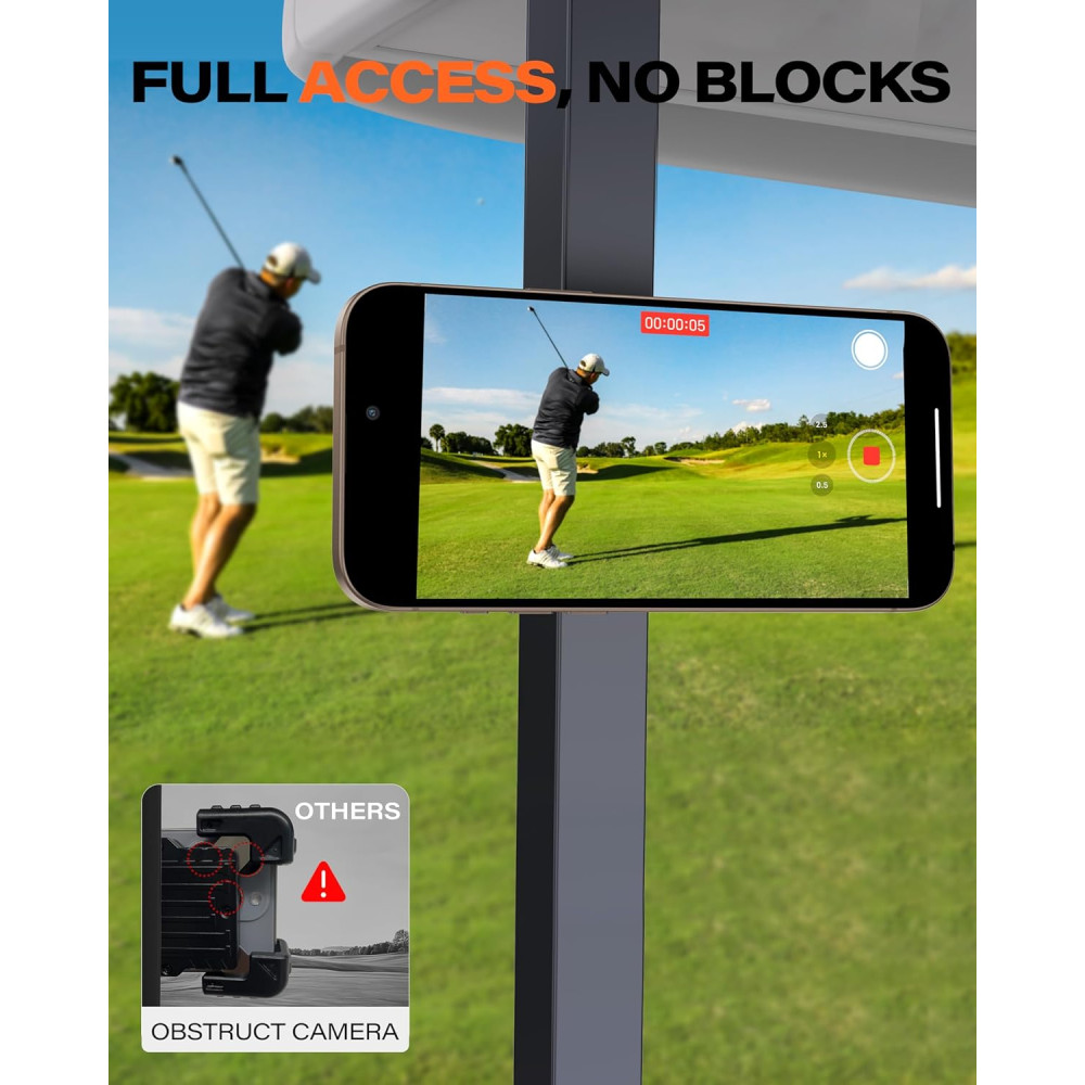 A2C Magnetic Golf Cart Phone Holder for MagSafe iPhone - Fits EZGO & More