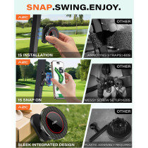 A2C Magnetic Golf Cart Phone Holder for MagSafe iPhone - Fits EZGO & More
