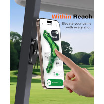 A2C Magnetic Golf Cart Phone Holder for MagSafe iPhone - Fits EZGO & More