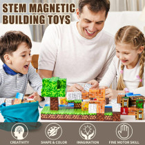 100PCS Magnetic Building Blocks Toy - STEM Sensory Game for Kids 3+