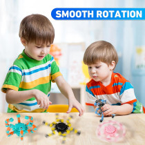 Transformable Fidget Spinners - 18PCS Sensory DIY Robot Toys for Kids & Adults