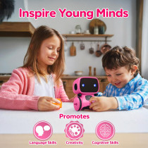 Contixo R1 Robot Interactif Rose - Jouet Educatif Enfants 3-8 ans