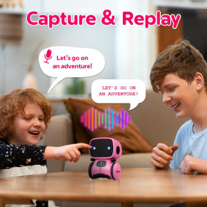 Contixo R1 Robot Interactif Rose - Jouet Educatif Enfants 3-8 ans