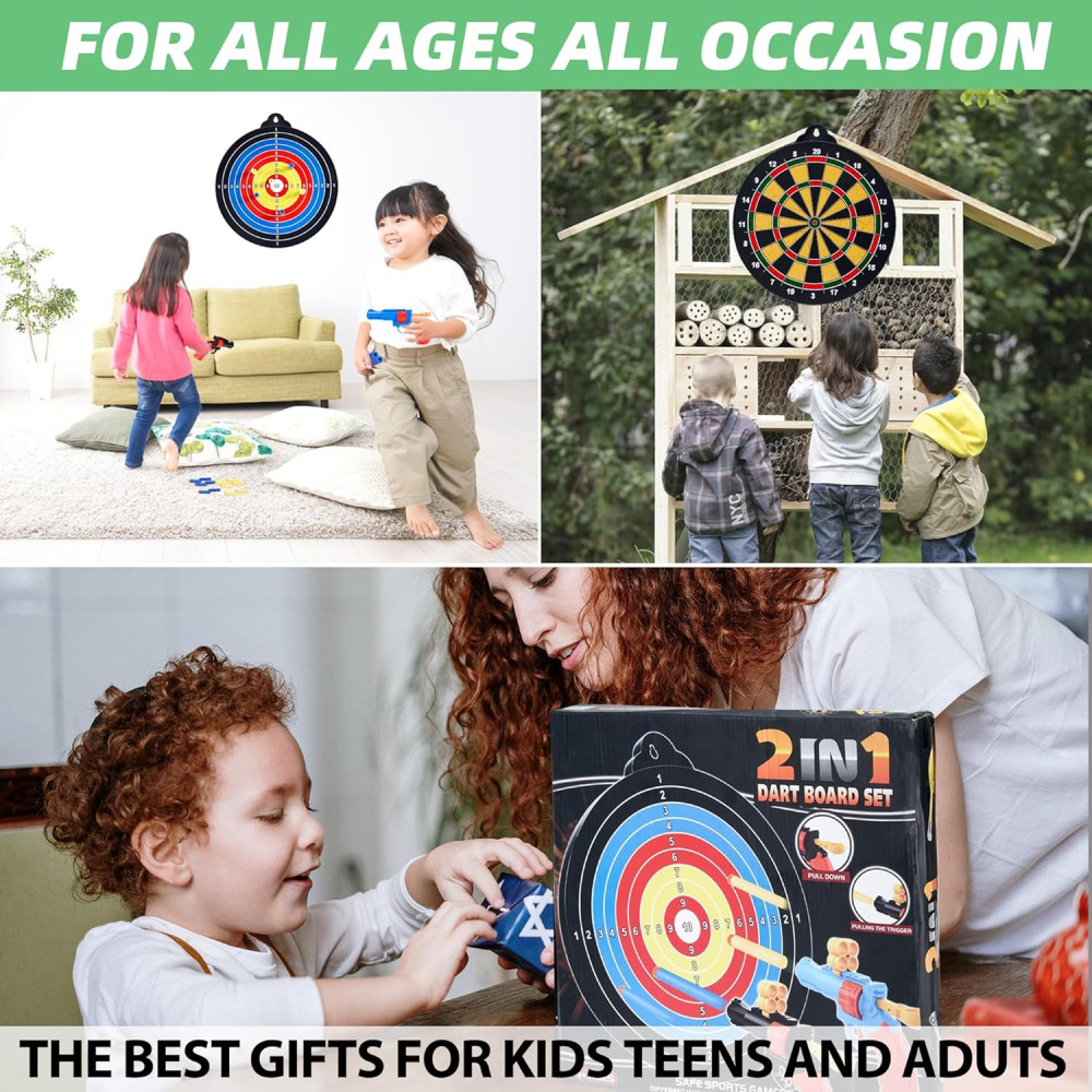 Magnetic Dart Board for Kids with 40 Foam Darts – Indoor & Outdoor Fun
