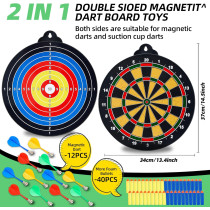 Magnetic Dart Board for Kids with 40 Foam Darts – Indoor & Outdoor Fun