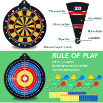 Magnetic Dart Board for Kids with 40 Foam Darts – Indoor & Outdoor Fun