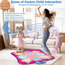 Tapis de Danse SUNLIN LED avec Musique et 3 Niveaux - Enfants