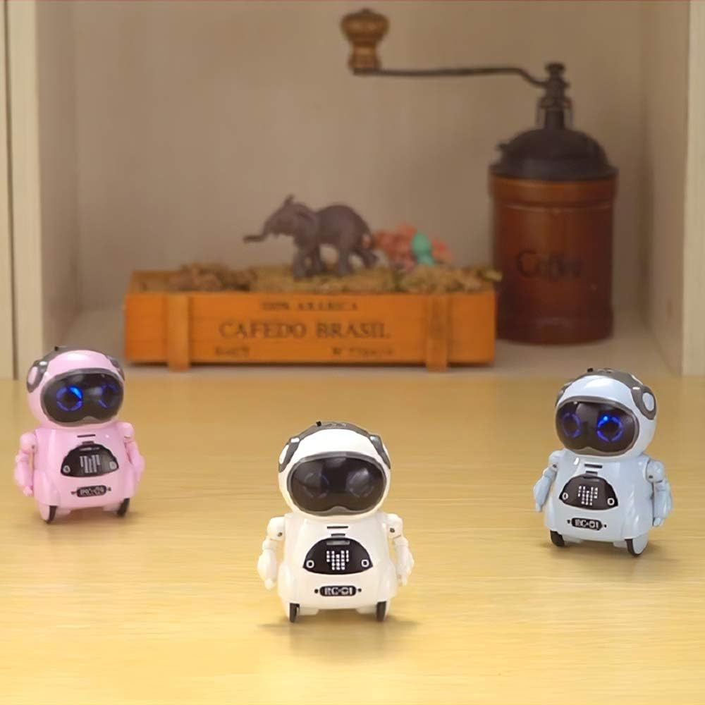 GoolRC Mini Pocket Robot – Voice Chat, Singing & Dancing Toy (Blue)