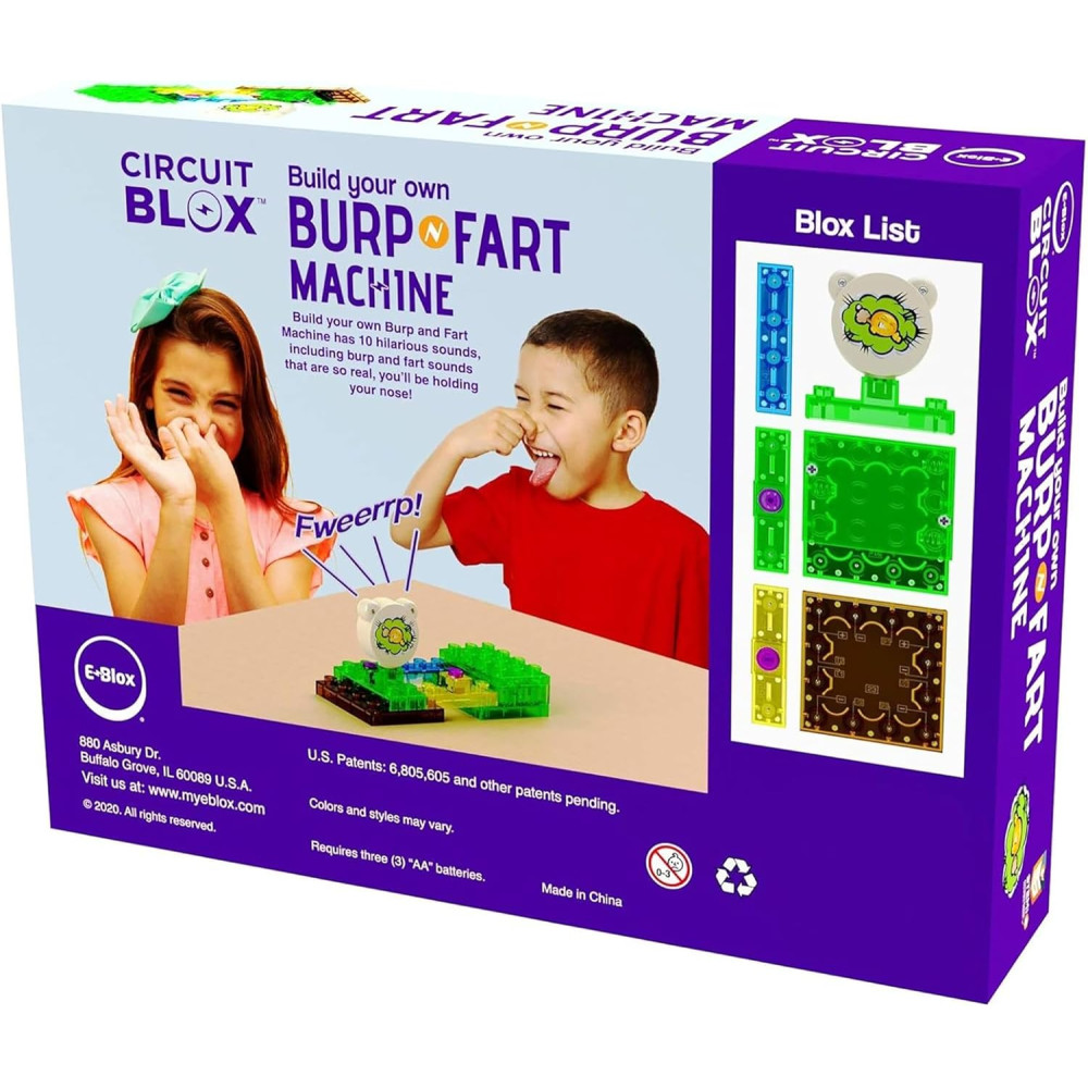 E-Blox STEM Circuit Kit: Build Funny Burp & Fart Sound Machines for Kids