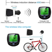 YS SY Wireless Waterproof Bike Speedometer & Odometer with LCD Display