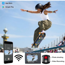 4K 30FPS WiFi Action Camera with 128GB Card & 98FT Waterproof Kit