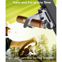 Magnetic Cigar Holder for Golf Cart with Strong Magnets & Silicone Back