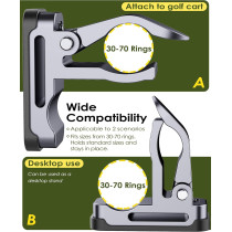 Magnetic Cigar Holder for Golf Cart with Strong Magnets & Silicone Back