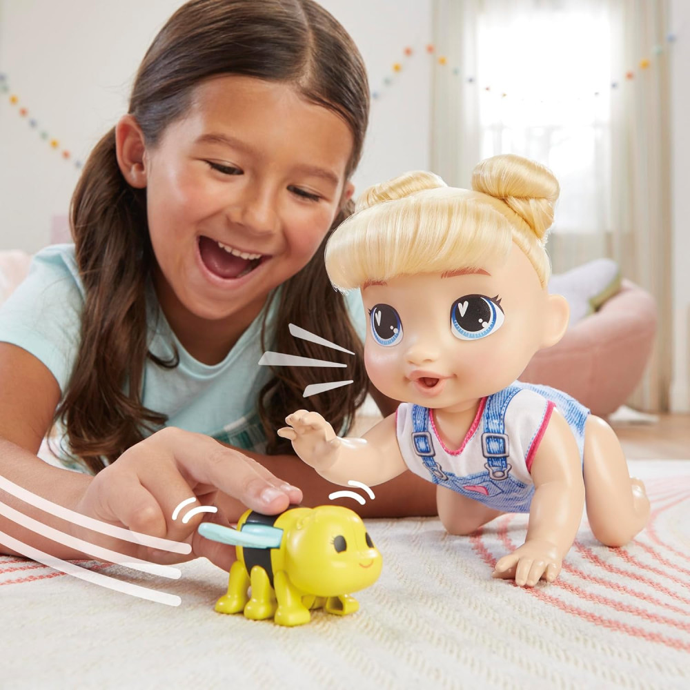 Baby Alive Crawl 'n Play Harper Hugs Doll, Blonde Hair, 10.75 for Kids