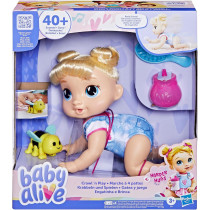 Baby Alive Crawl 'n Play Harper Hugs Doll, Blonde Hair, 10.75 for Kids