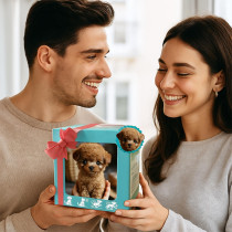 2025 Smart AI Robot Dog Puppy – Realistic, Interactive, Walking & Barking