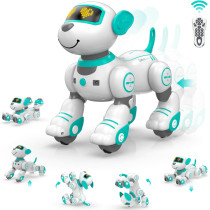 STEMTRON Programmable Remote Control Robot Dog Toy with Music & Touch