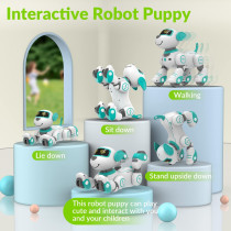 STEMTRON Programmable Remote Control Robot Dog Toy with Music & Touch