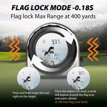 Gogogo Sport Vpro VRP Golf Rangefinder with Slope, 7X Mag, ±0.3yd Accuracy