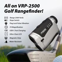 Gogogo Sport Vpro VRP Golf Rangefinder with Slope, 7X Mag, ±0.3yd Accuracy