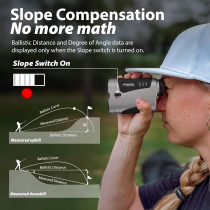 Gogogo Sport Vpro VRP Golf Rangefinder with Slope, 7X Mag, ±0.3yd Accuracy