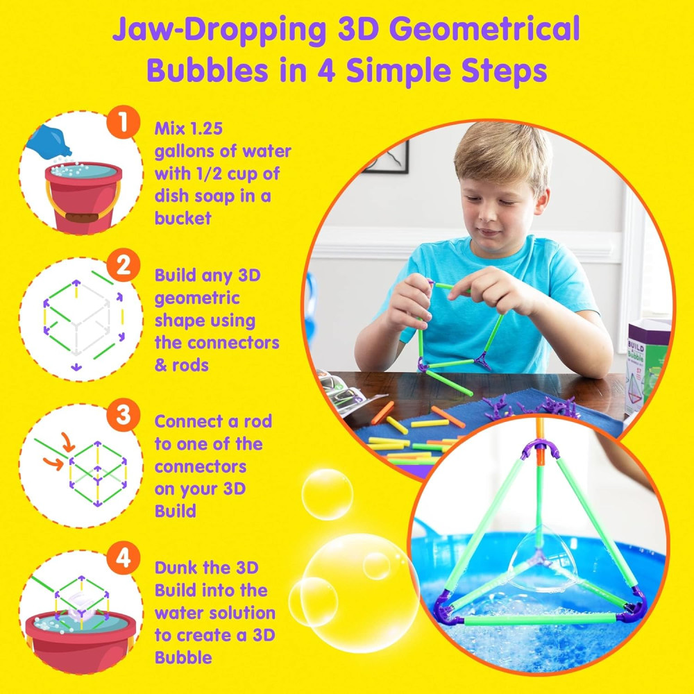 Build A Bubble Montessori 3D Bubble Maker Kit – Fun STEM Toy for Kids 8+