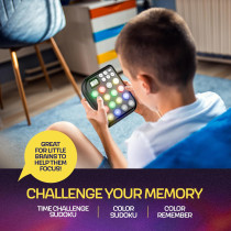 6-in-1 Brain Teasers & Memory Game - Fun Handheld Toy Gift for Kids 6+
