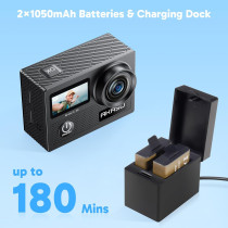 AKASO Brave 4 4K30fps Action Camera Waterproof with Remote & 2 Batteries