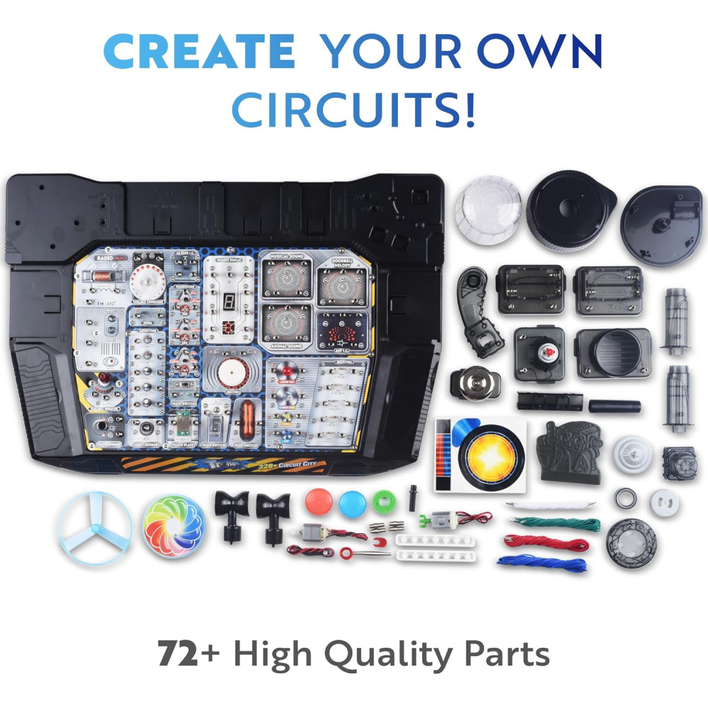 Playz Electrical Circuit Kit for Kids | 328+ STEM Projects, Ages 8-13+