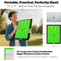 Golf Hitting Mat with Swing Feedback & Impact Detection – Indoor/Outdoor