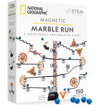 NATIONAL GEOGRAPHIC Magnetic Marble Run - 150-Piece STEM Building Set