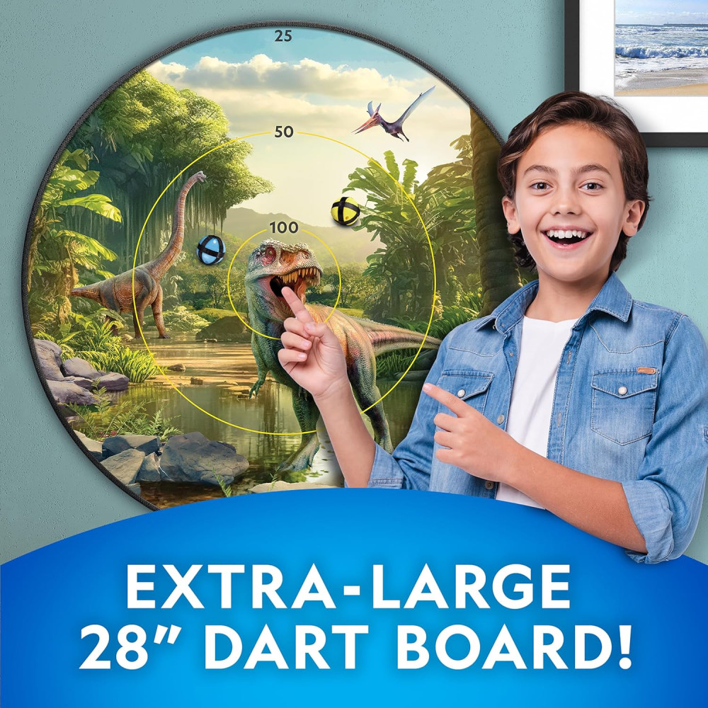 National Geographic Kids Glow-in-the-Dark Dartboard Game Set for Kids