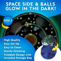 National Geographic Kids Glow-in-the-Dark Dartboard Game Set for Kids