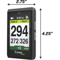 IZZO Golf Swami Max GPS - Grand Écran Couleur, Noir