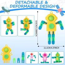 24Pcs Glow Astronaut Robot Fidget Spinner Keychains – Sensory Toys