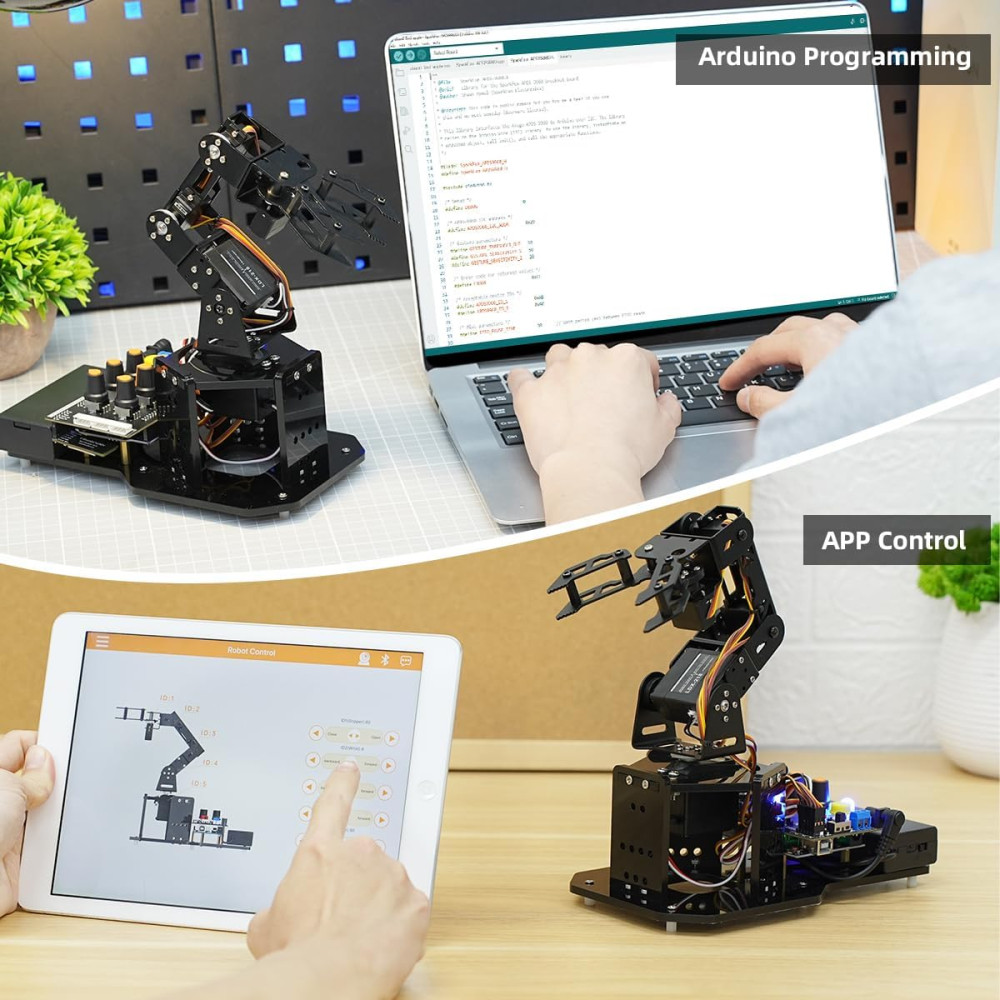 Bras Robotique Arduino UNO 5DOF | Kit Éducatif STEM Open Source