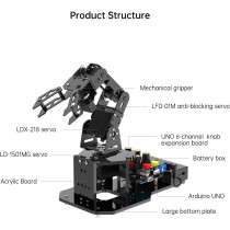 Bras Robotique Arduino UNO 5DOF | Kit Éducatif STEM Open Source