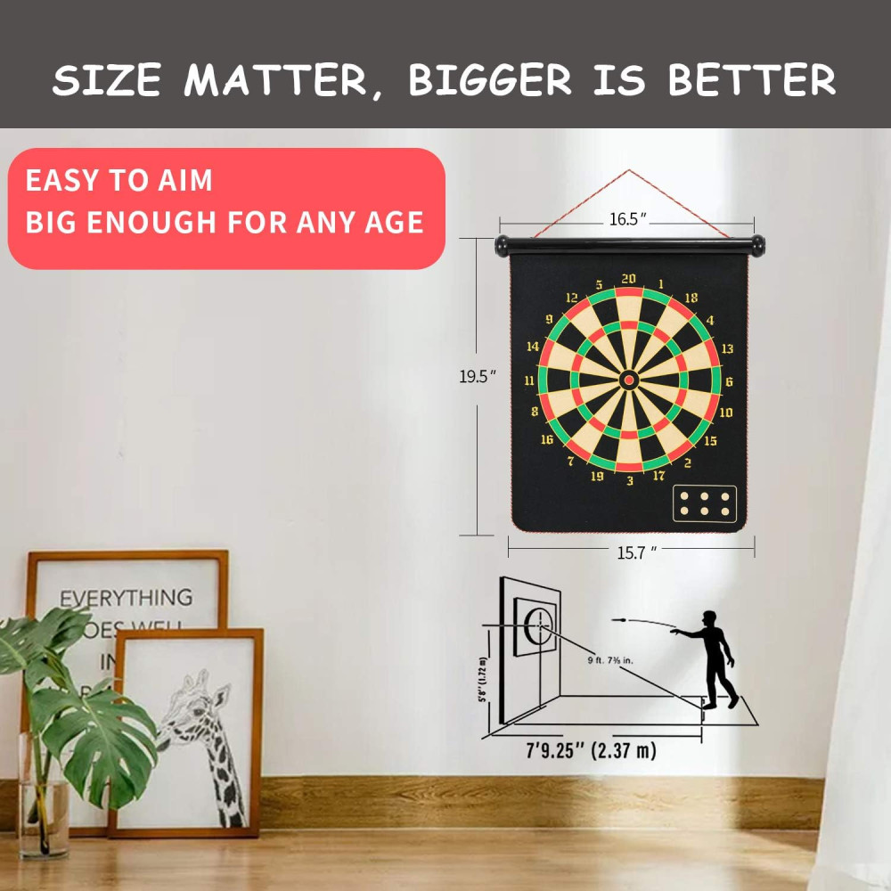 Ciblez un titre clair, concise et pertinent en incluant des mots-clés liés à votre produit. Voici une proposition :Cible Magnétique Double Face avec 12 Fléchettes - Jeu Sécurisé Enfants