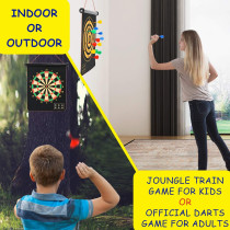 Magnetic Dart Board for Kids – Indoor Outdoor Safety Toy with 12 Darts