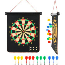 Ciblez un titre clair, concise et pertinent en incluant des mots-clés liés à votre produit. Voici une proposition :Cible Magnétique Double Face avec 12 Fléchettes - Jeu Sécurisé Enfants