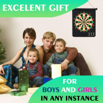 Magnetic Dart Board for Kids – Indoor Outdoor Safety Toy with 12 Darts