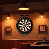 Tournament-Sized Bristle Dart Board for Steel Tip Darts by Hey! Play!