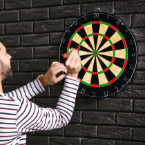 Tournament-Sized Bristle Dart Board for Steel Tip Darts by Hey! Play!