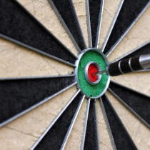 Tournament-Sized Bristle Dart Board for Steel Tip Darts by Hey! Play!