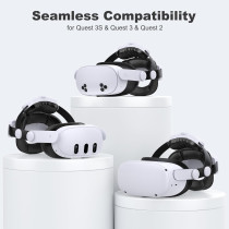 Kawaye VR Head Strap for Meta Quest 3S/3/2 with 7500mAh Battery Pack