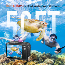 4K 60FPS 48MP Waterproof Action Camera with Touchscreen & Remote Control