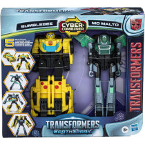Transformers EarthSpark Cyber-Combiner Bumblebee & Mo Malto Toys Ages 6+
