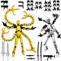 T13 Multi-Jointed Action Figure Set – 2 Pcs 3D Printed Robot Toys