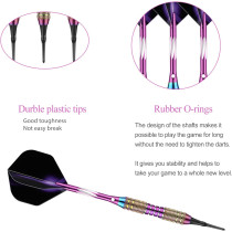Soft Tip Darts Set 18/20g - Brass Barrel, Aluminum Shafts & Extras