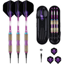 Soft Tip Darts Set 18/20g - Brass Barrel, Aluminum Shafts & Extras